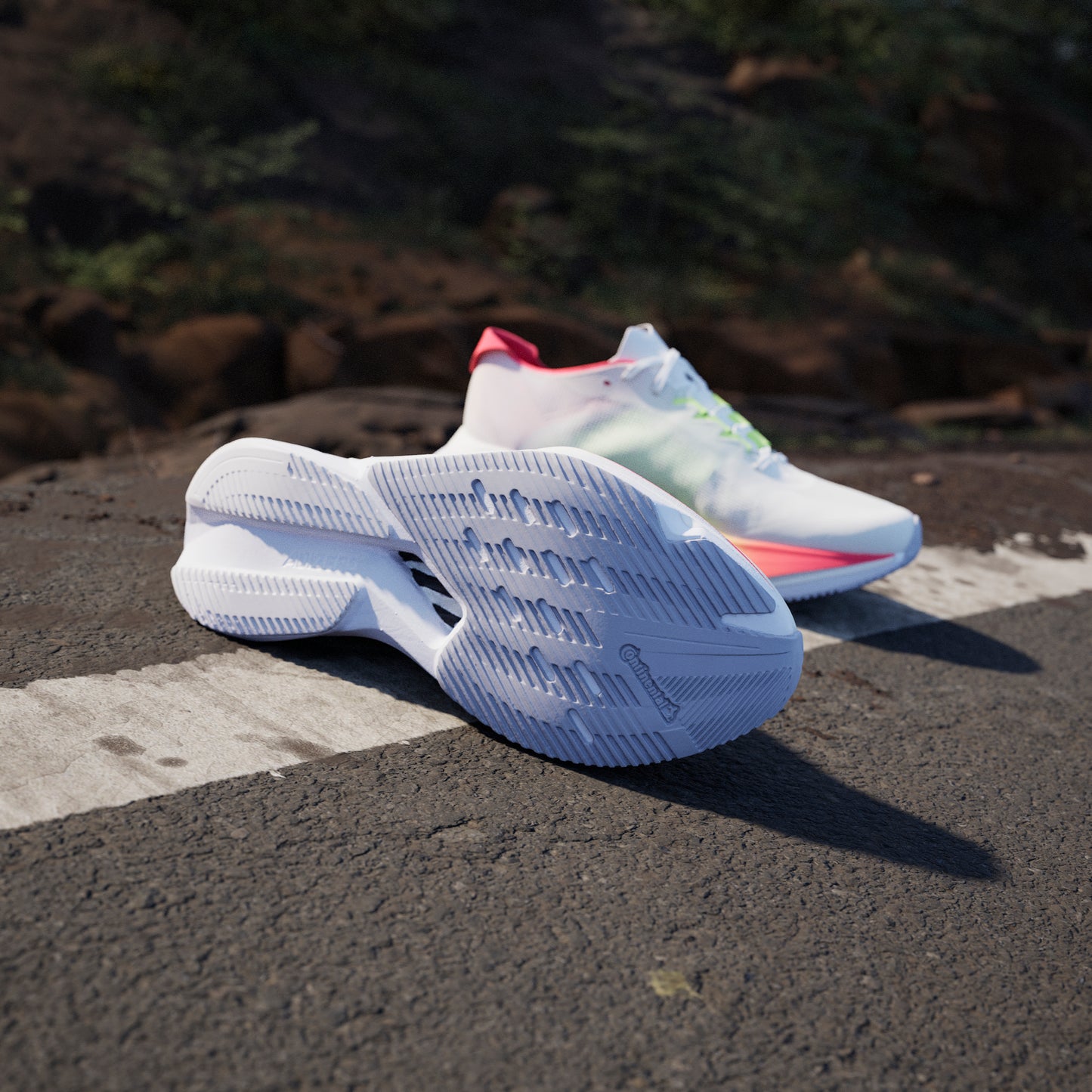 adidas Adizero Boston 12 | Footwear White / Core Black / Lucid Red | Womens
