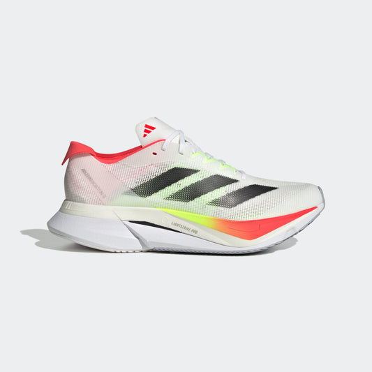 adidas Adizero Boston 12 | Footwear White / Core Black / Lucid Red | Womens
