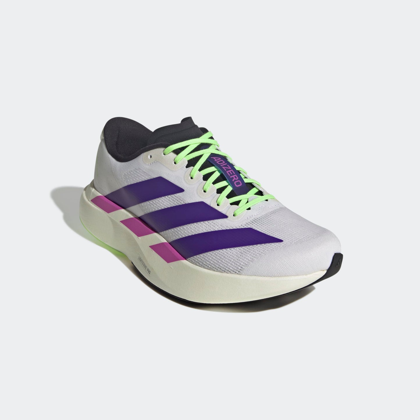 adidas Adizero Evo SL | Cloud White / Collegiate Purple / Lime Burst | Mens