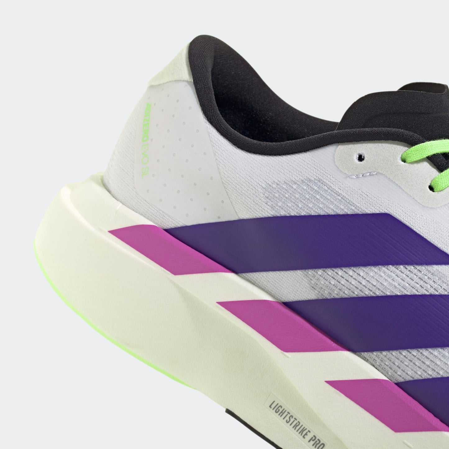 adidas Adizero Evo SL | Cloud White / Collegiate Purple / Lime Burst | Mens