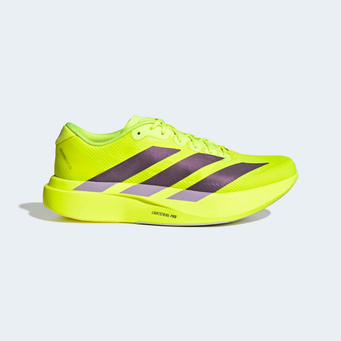 adidas Adizero Evo SL Woven | Solar Yellow / Aurora Plum / Powder Plum | Mens