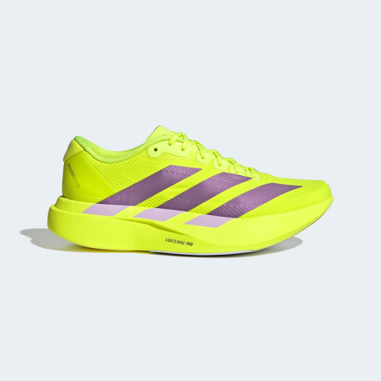 adidas Adizero Evo SL Woven | Solar Yellow / Aurora Plum / Powder Plum | Womens