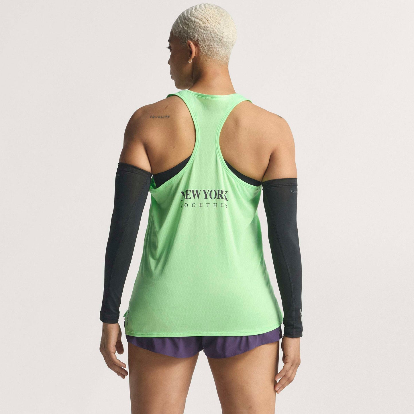 adidas Adizero NYC Running Singlet | Lime Burst | Womens