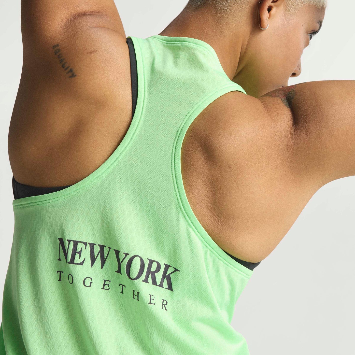 adidas Adizero NYC Running Singlet | Lime Burst | Womens
