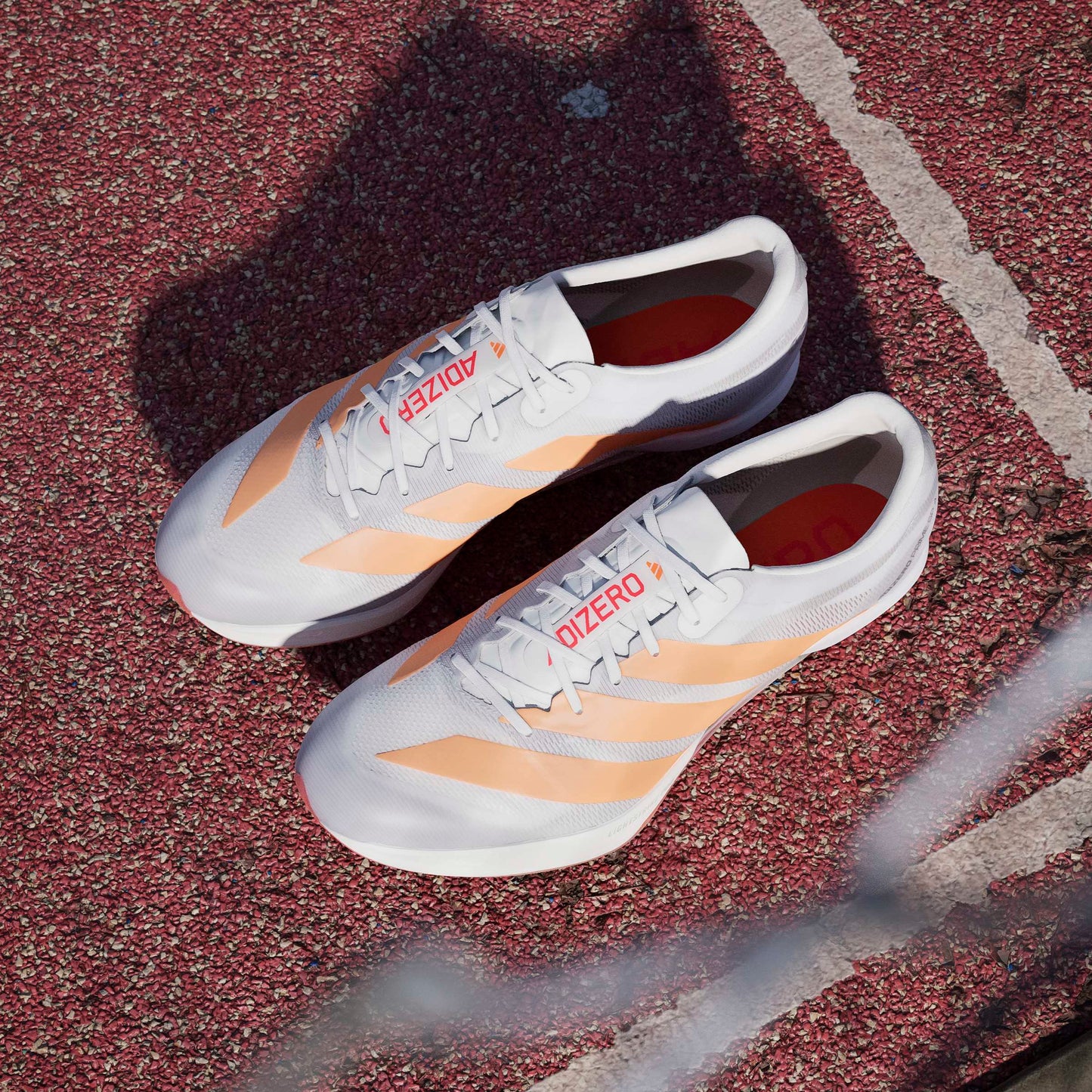 adidas Adizero Prime SP 4 Spikes | Cloud White / Lucid Orange / Lucid Red | Unisex