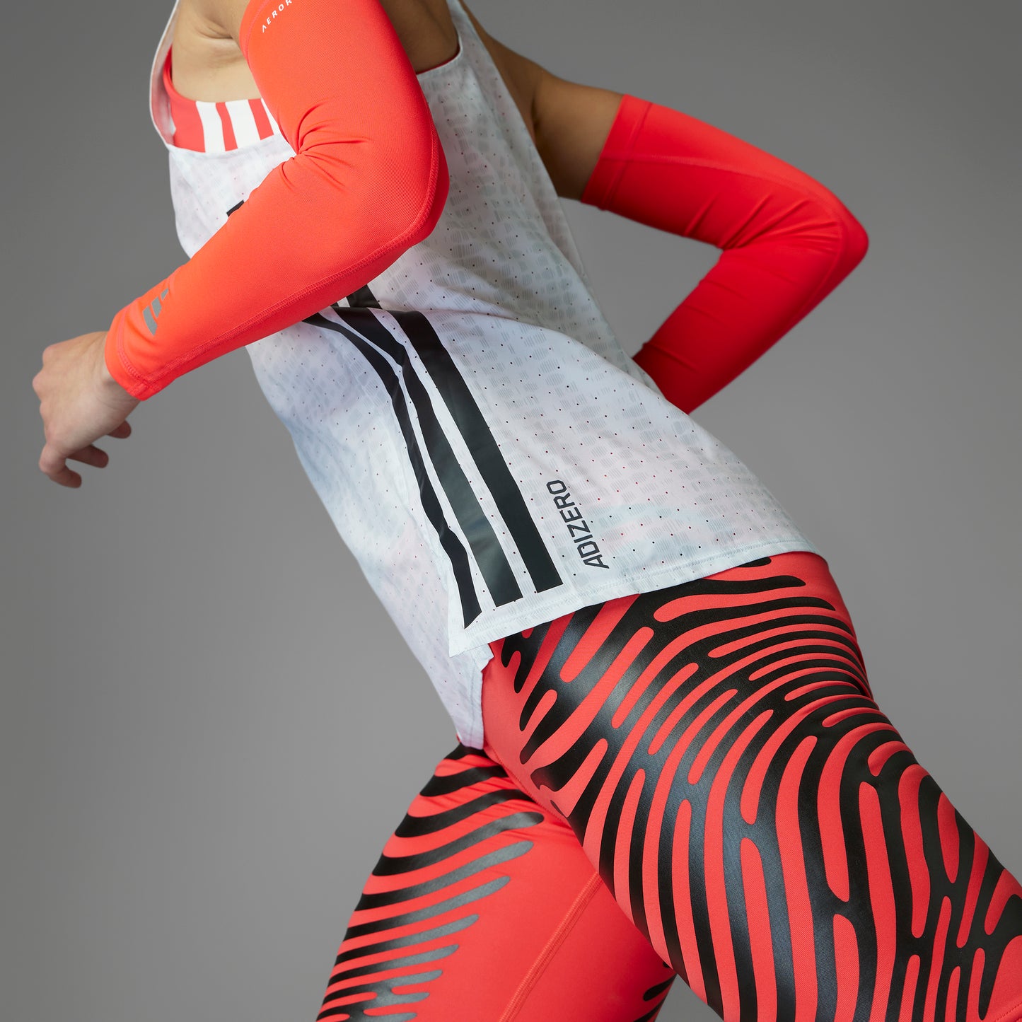 adidas Adizero Singlet | White / Light Solid Grey | Womens