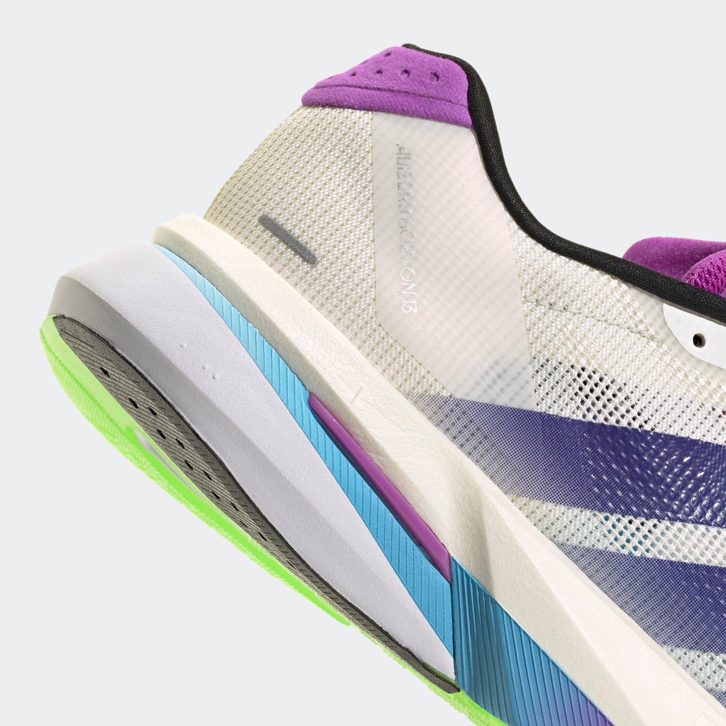 adidas Boston 13 | Core White / Collegiate Purple / Lime Burst | Womens