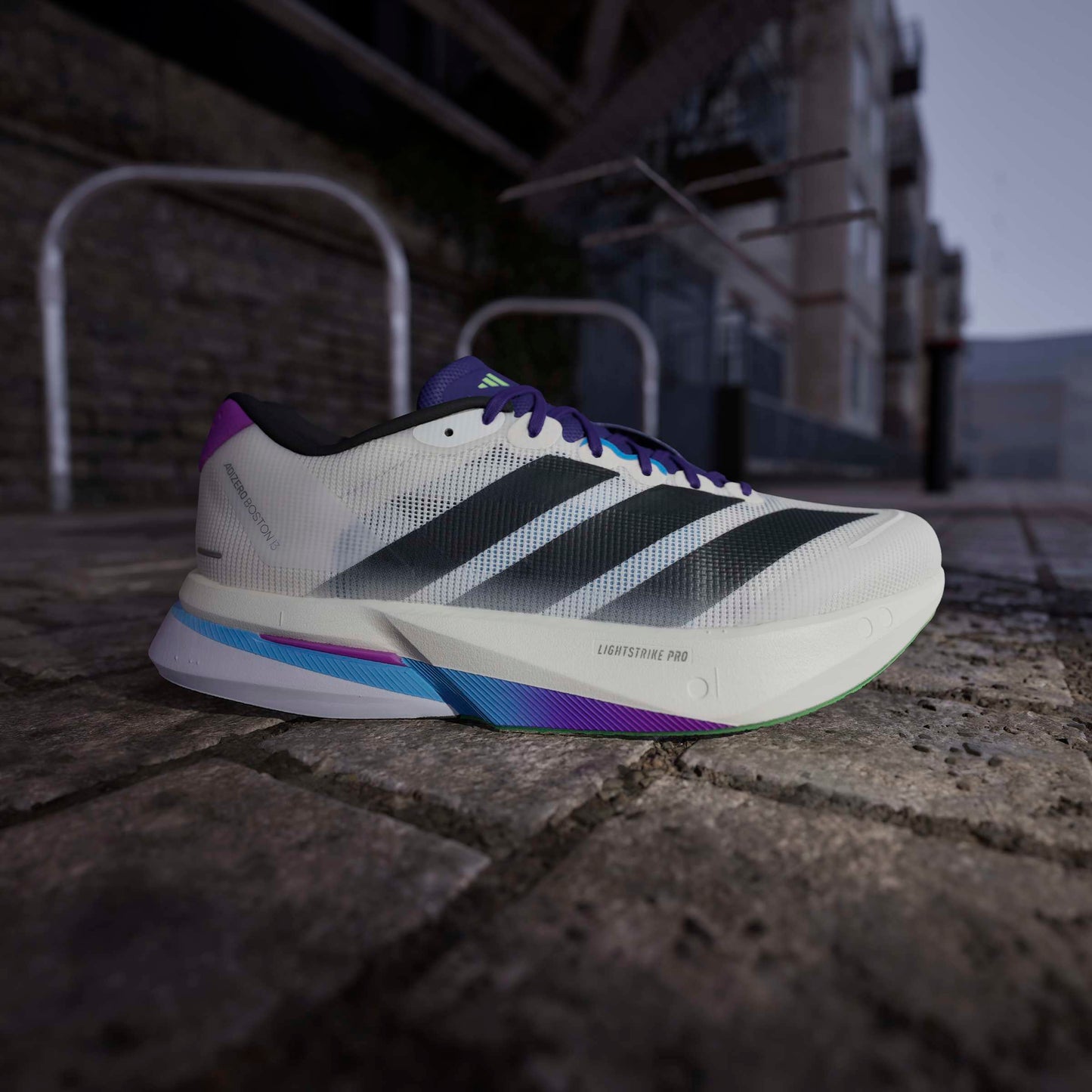 adidas Boston 13 | Core White / Core Black / Lime Burst | Mens