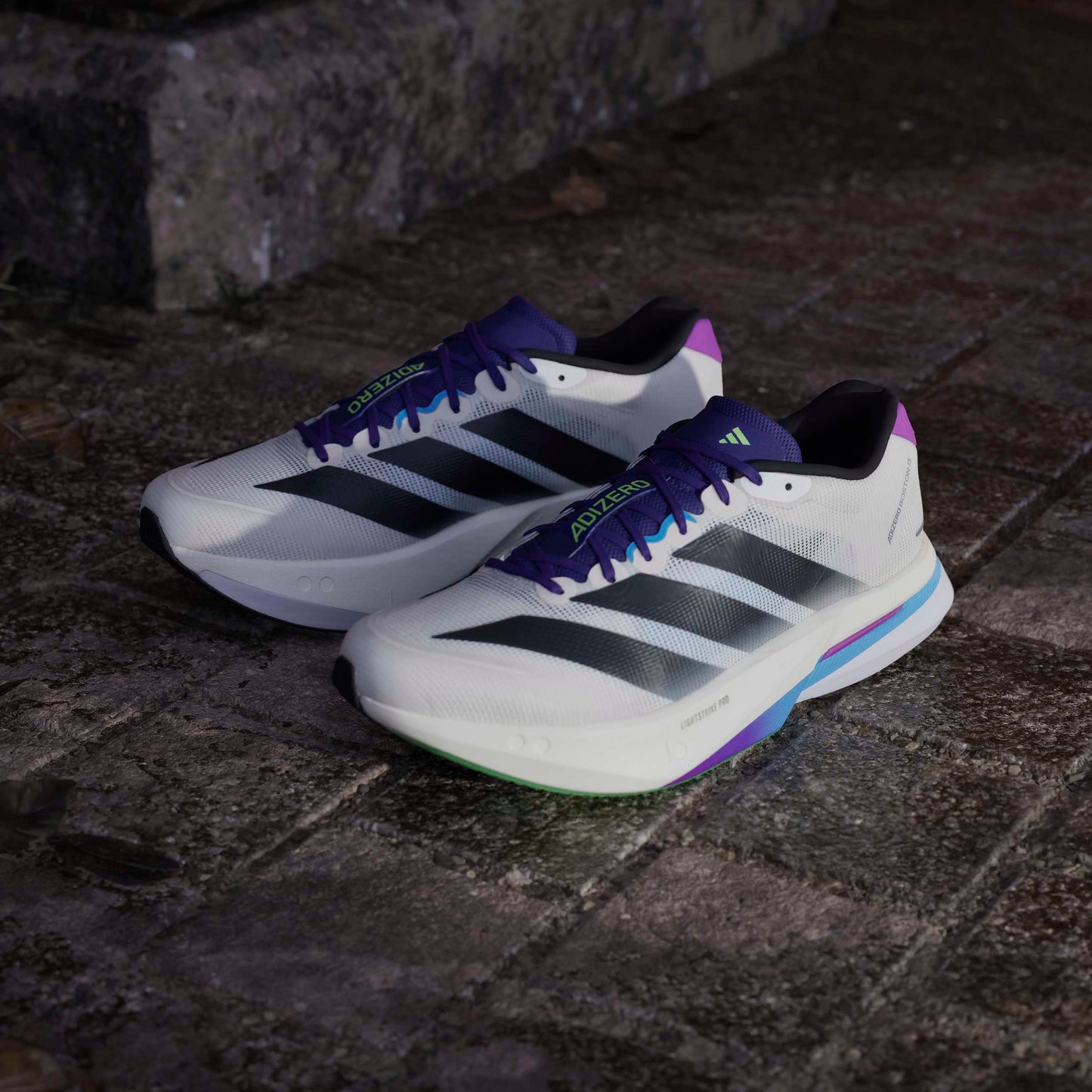 adidas Boston 13 | Core White / Core Black / Lime Burst | Mens