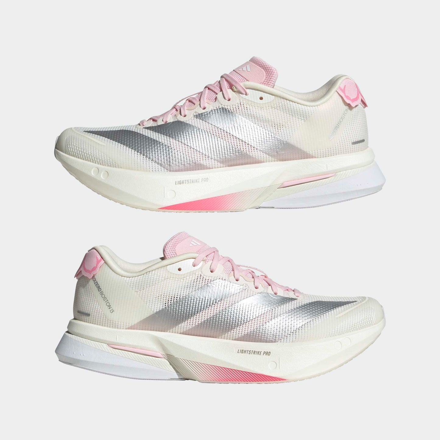 adidas Boston 13 | Core White / Silver Metallic / Clear Pink | Womens