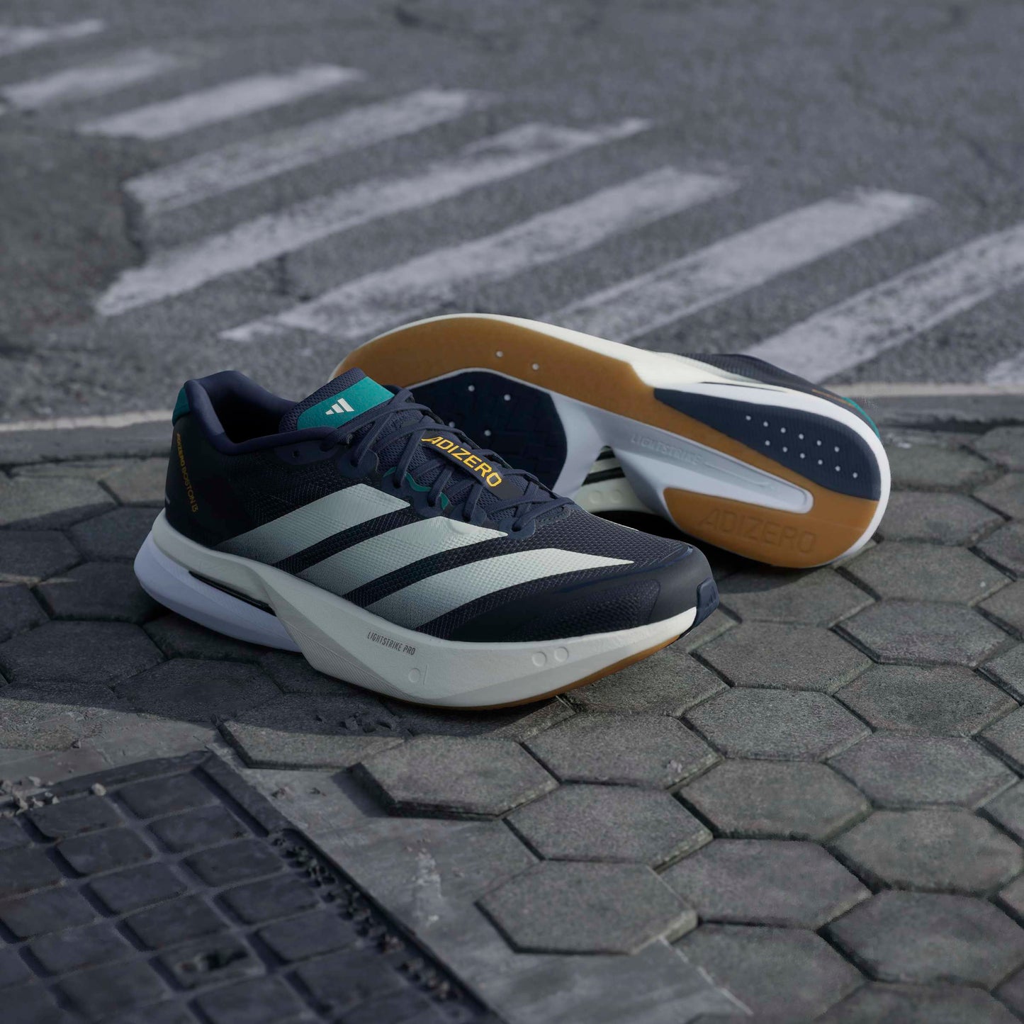 adidas Boston 13 | Night Indigo / Wonder White / Equipment Green | Mens