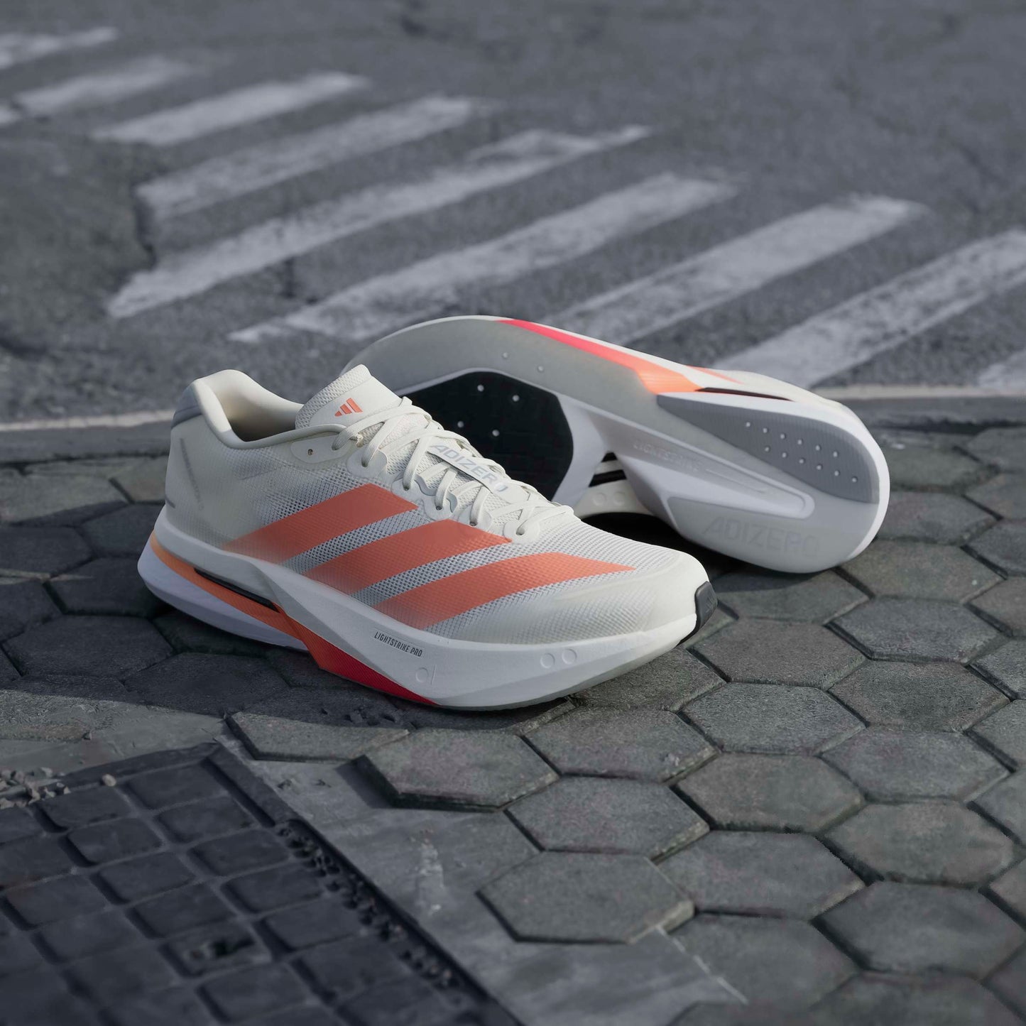 adidas Boston 13 | Off White / Lucid Orange / Grey | Mens