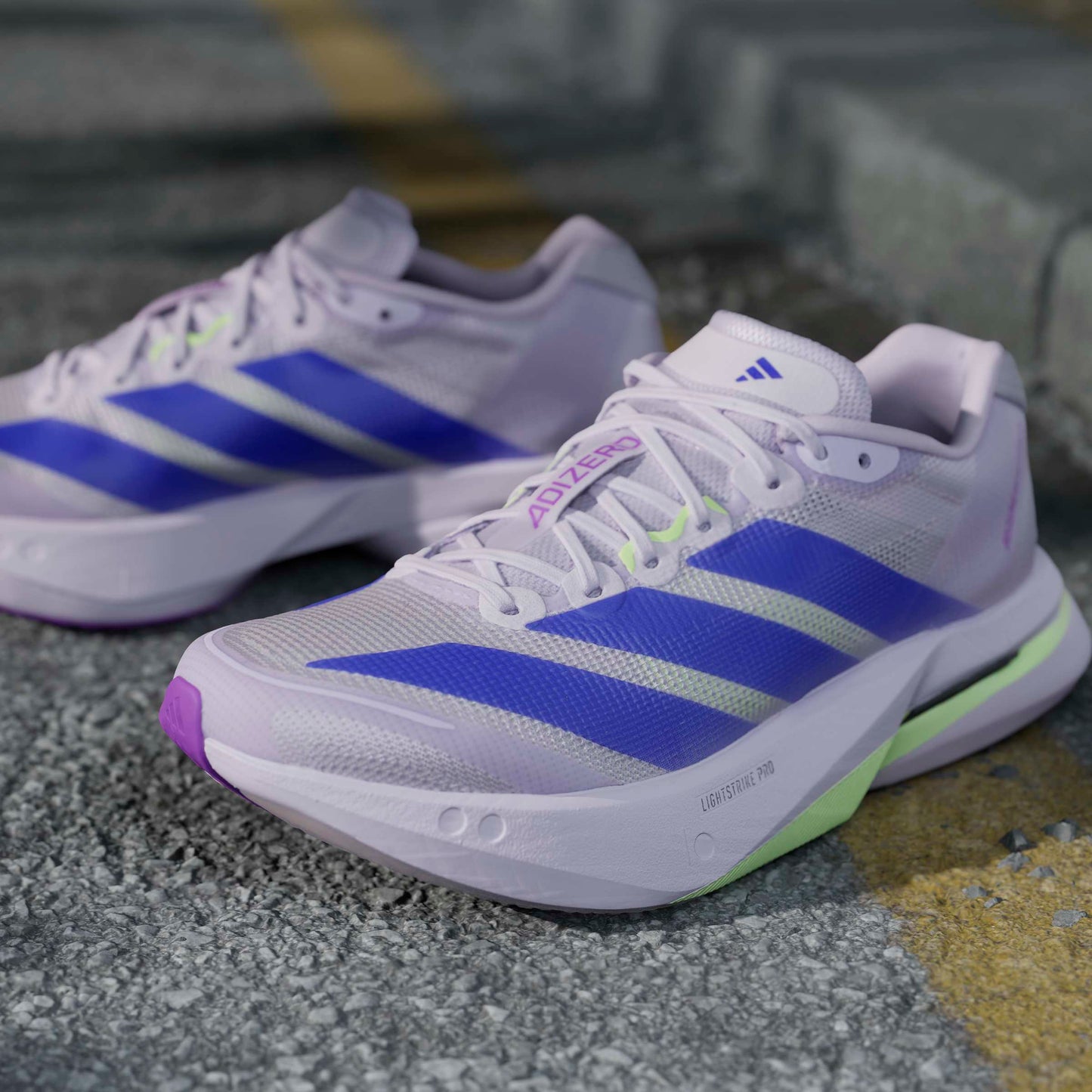 adidas Boston 13 | Purple Tint / Solar Purple / Green Spark | Womens