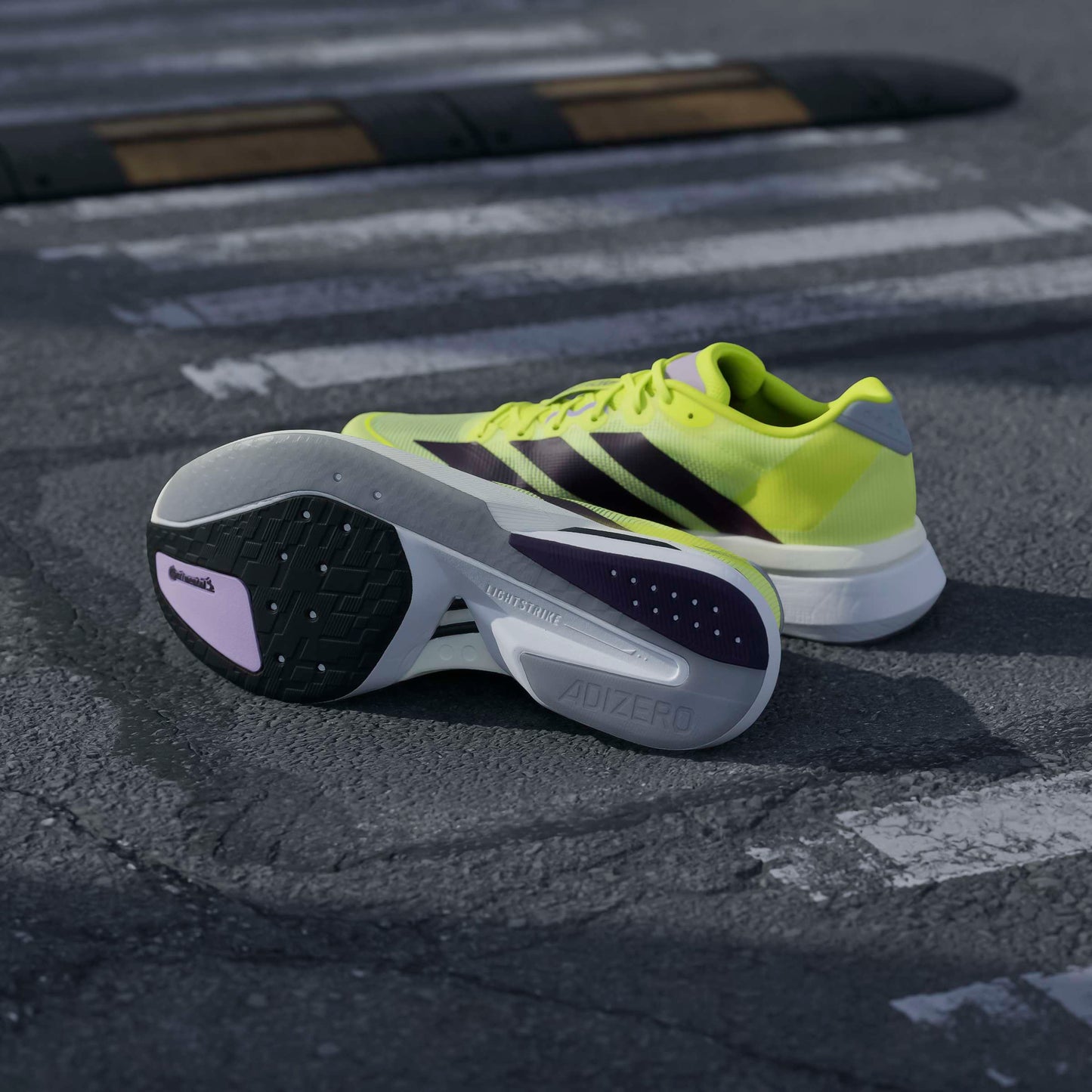 adidas Boston 13 | Solar Yellow / Aurora Plum / Powder Plum | Mens