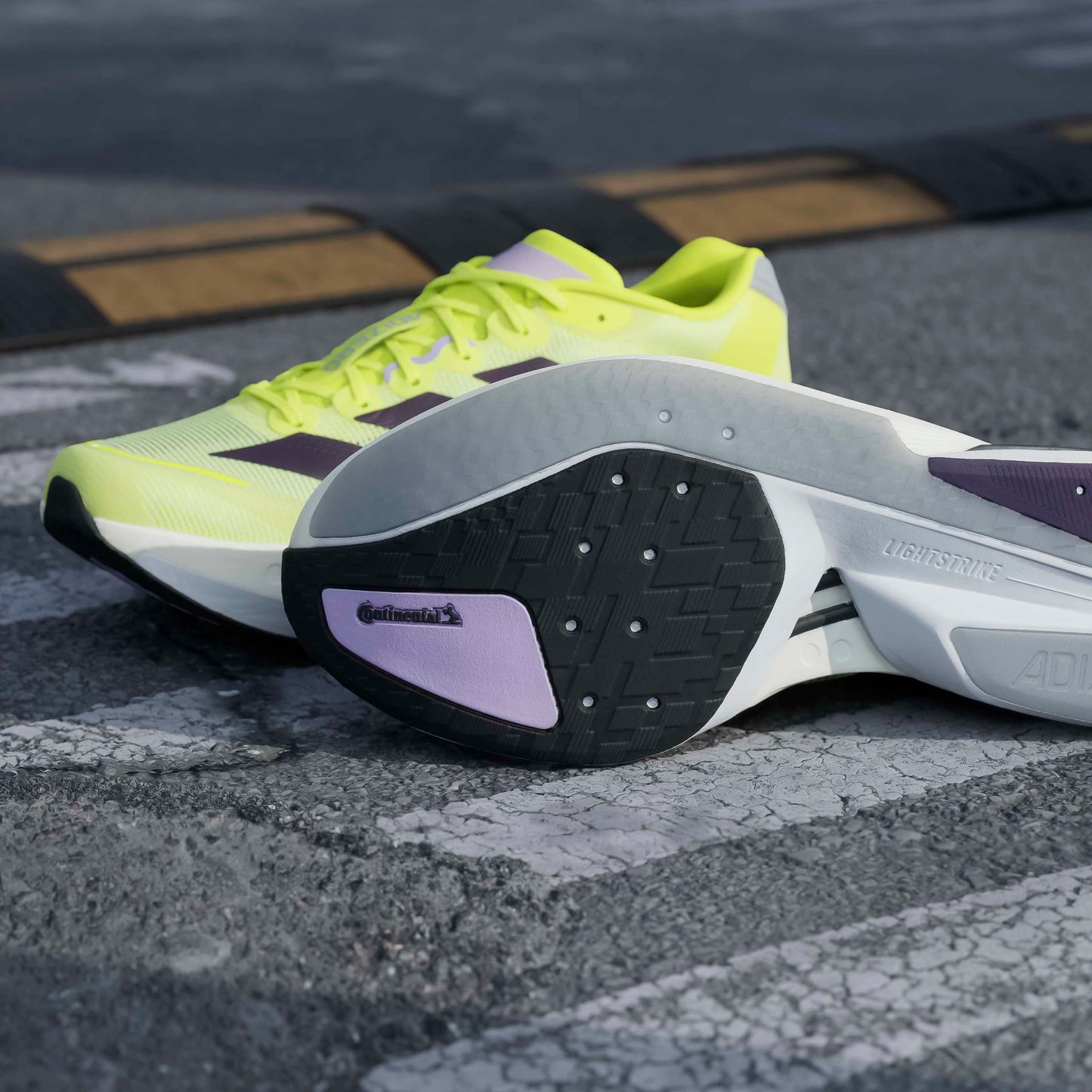 adidas Boston 13 | Solar Yellow / Aurora Plum / Powder Plum | Mens