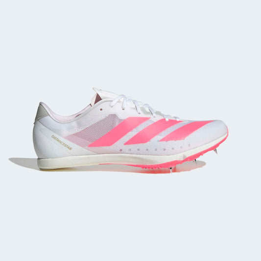 adidas Distancestar Spikes | Cloud White / Solar Turbo / Gold Metallic | Unisex