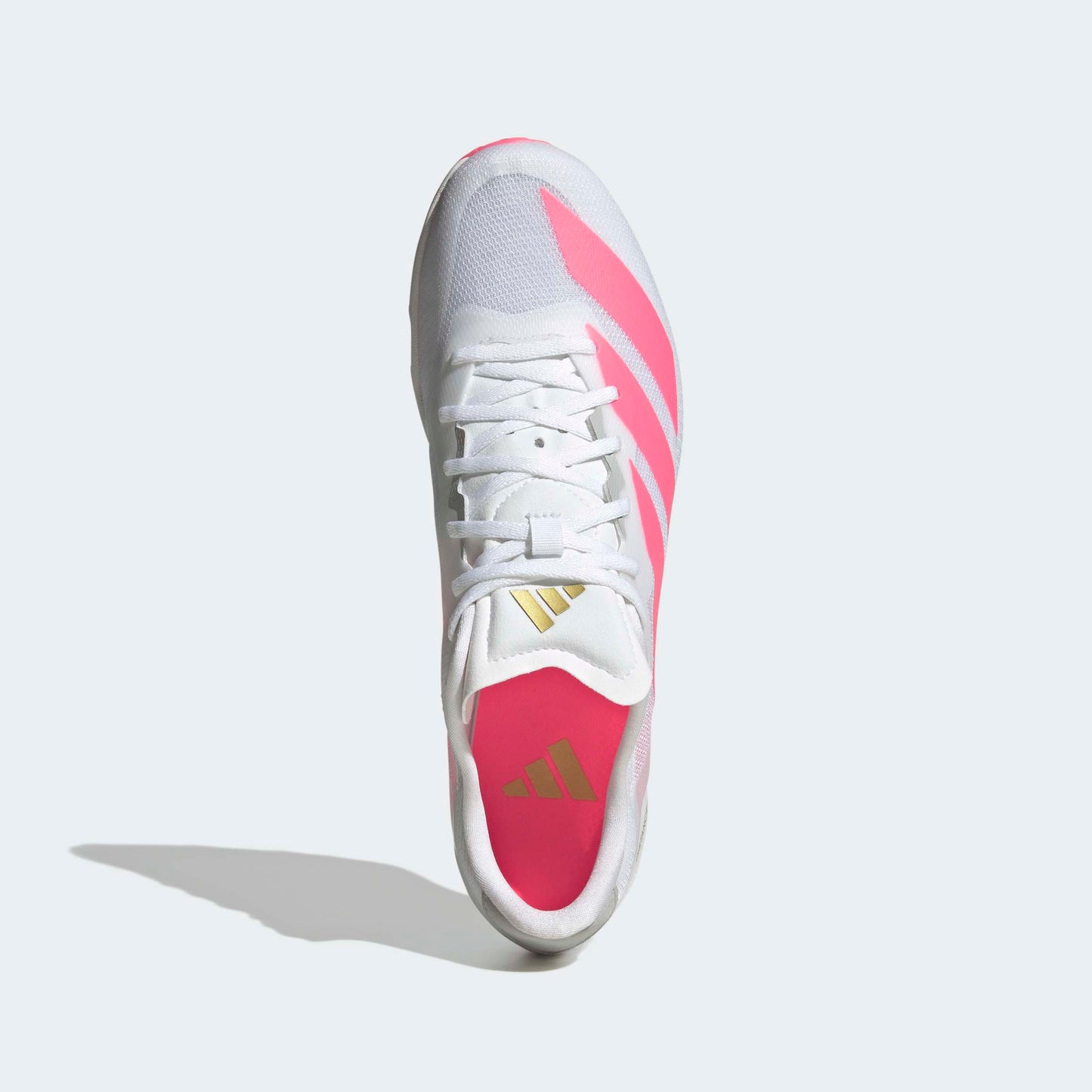 adidas Distancestar Spikes | Cloud White / Solar Turbo / Gold Metallic | Unisex