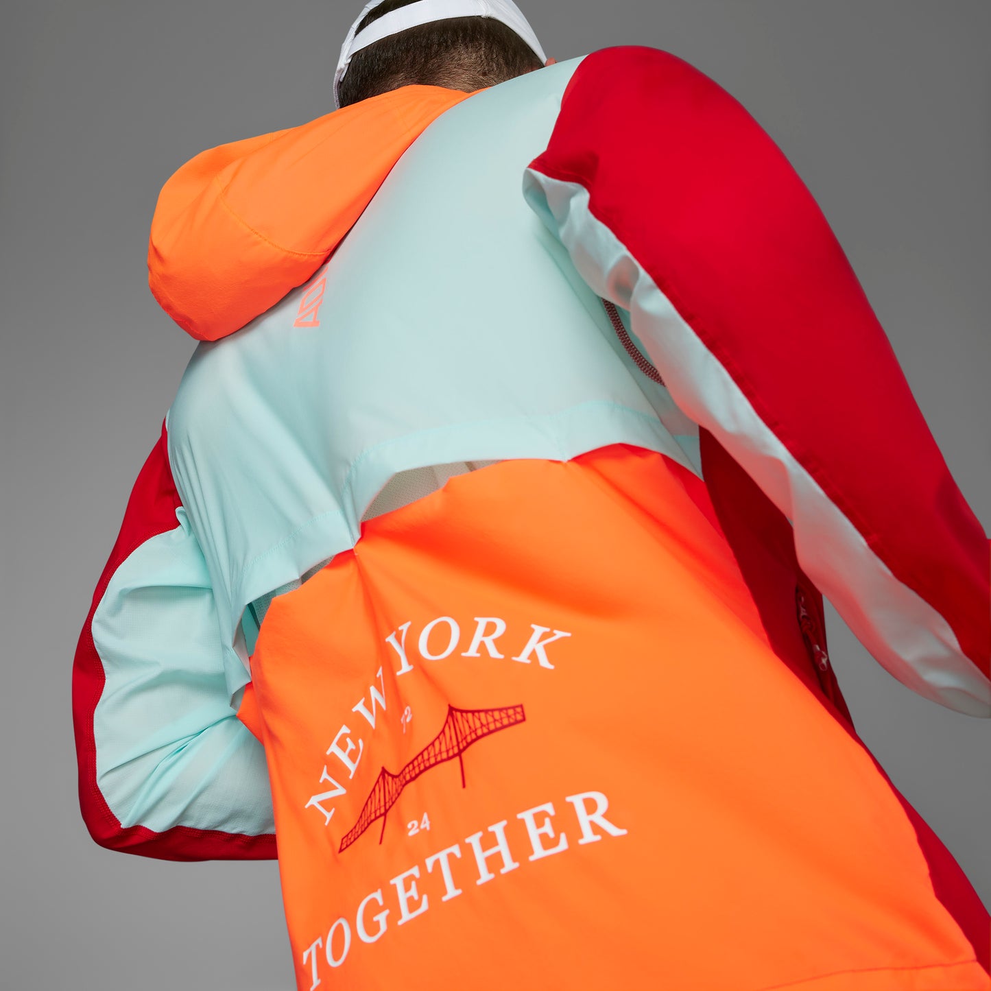 adidas NYC Jacket | Better Scarlet / App Solar Red / Semi Flash Aqua | Mens