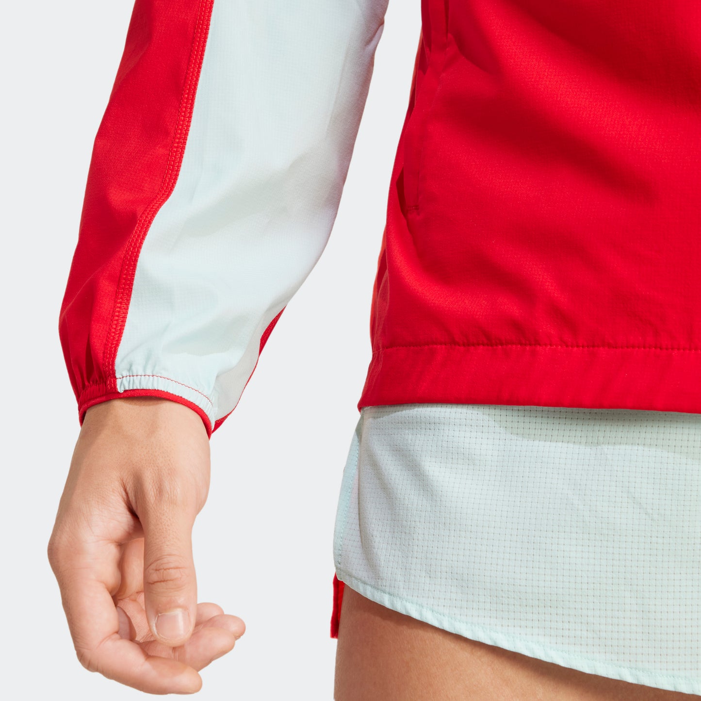 adidas NYC Jacket | Better Scarlet / App Solar Red / Semi Flash Aqua | Mens