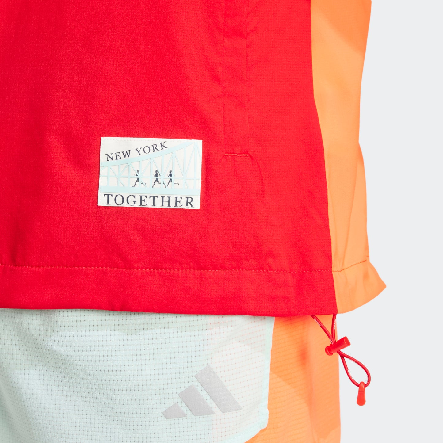 adidas NYC Jacket | Better Scarlet / App Solar Red / Semi Flash Aqua | Mens