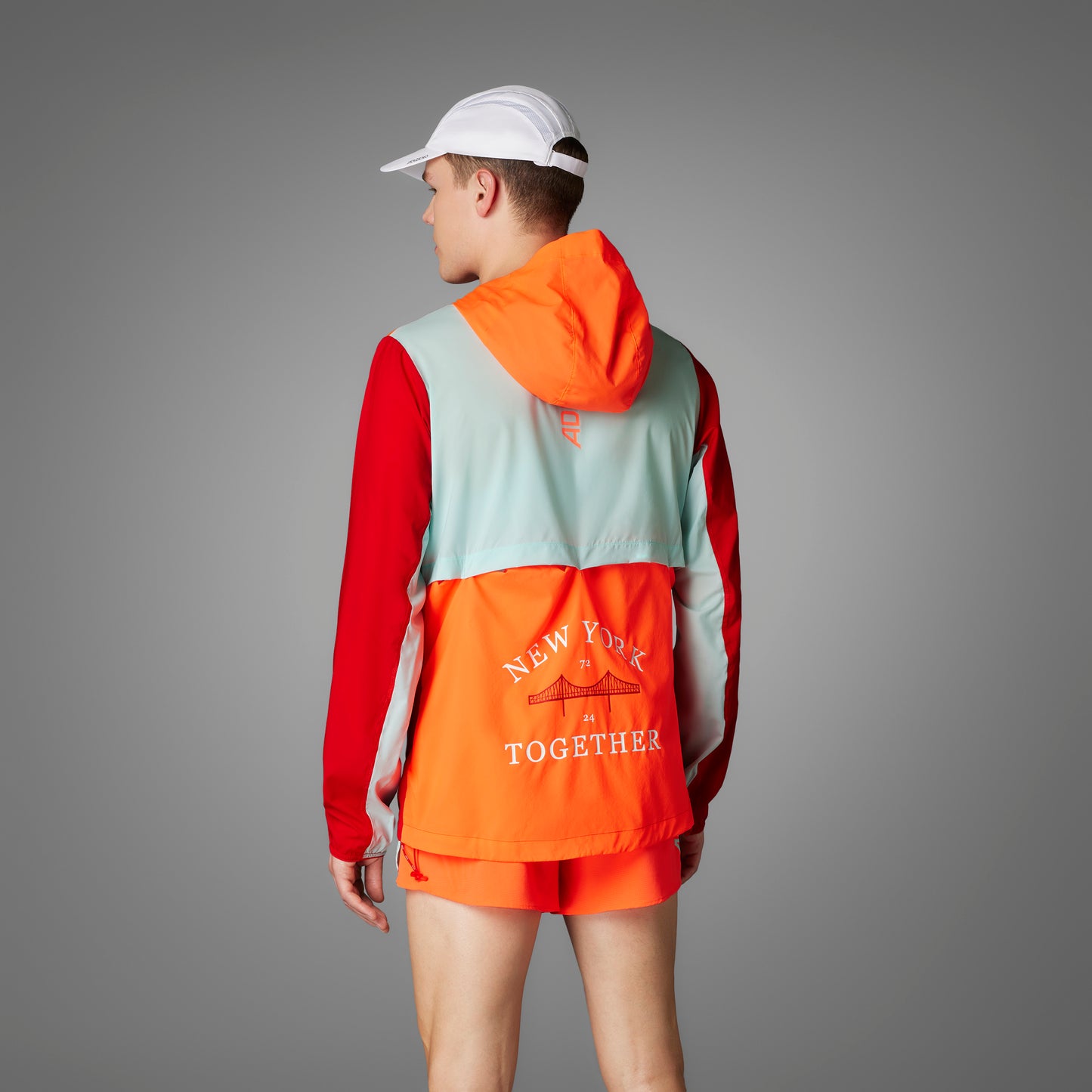 adidas NYC Jacket | Better Scarlet / App Solar Red / Semi Flash Aqua | Mens