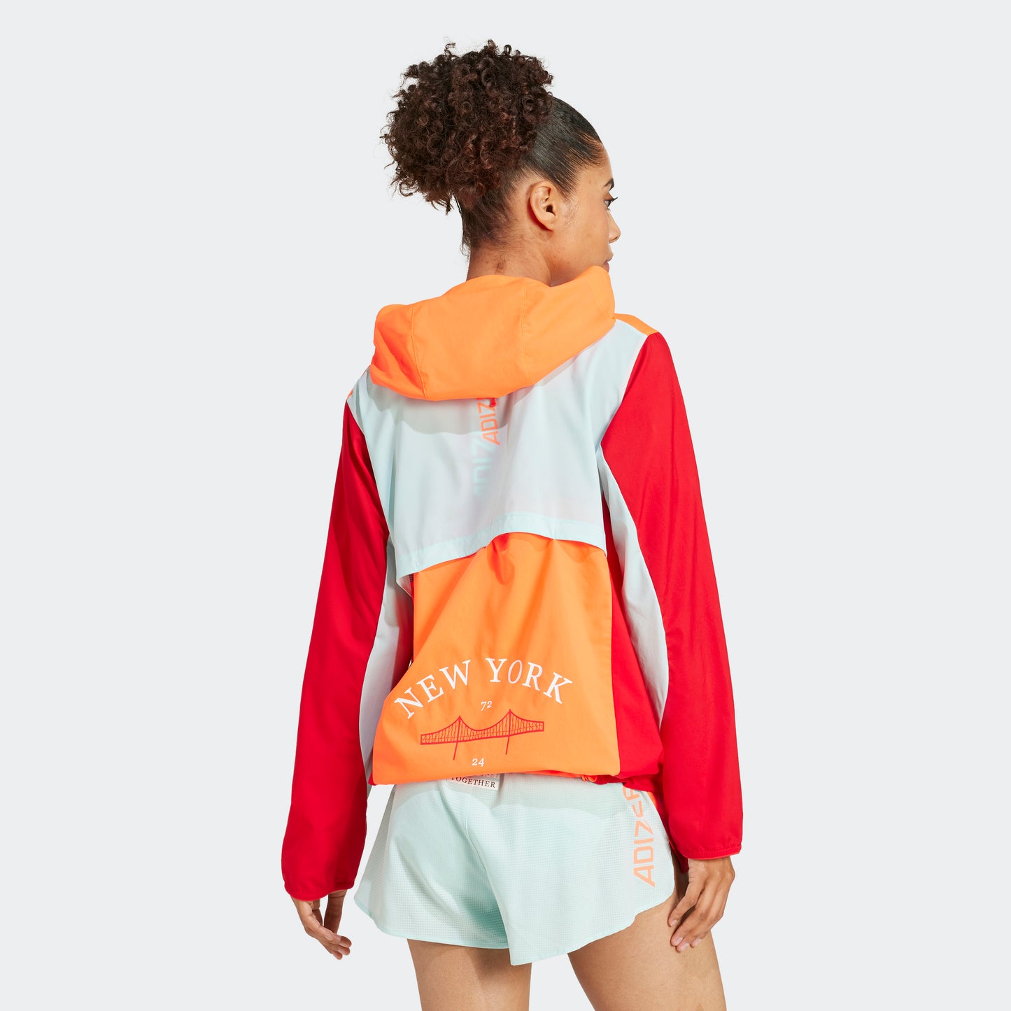adidas NYC Jacket | Better Scarlet / Semi Flash Aqua / App Solar Red | Womens