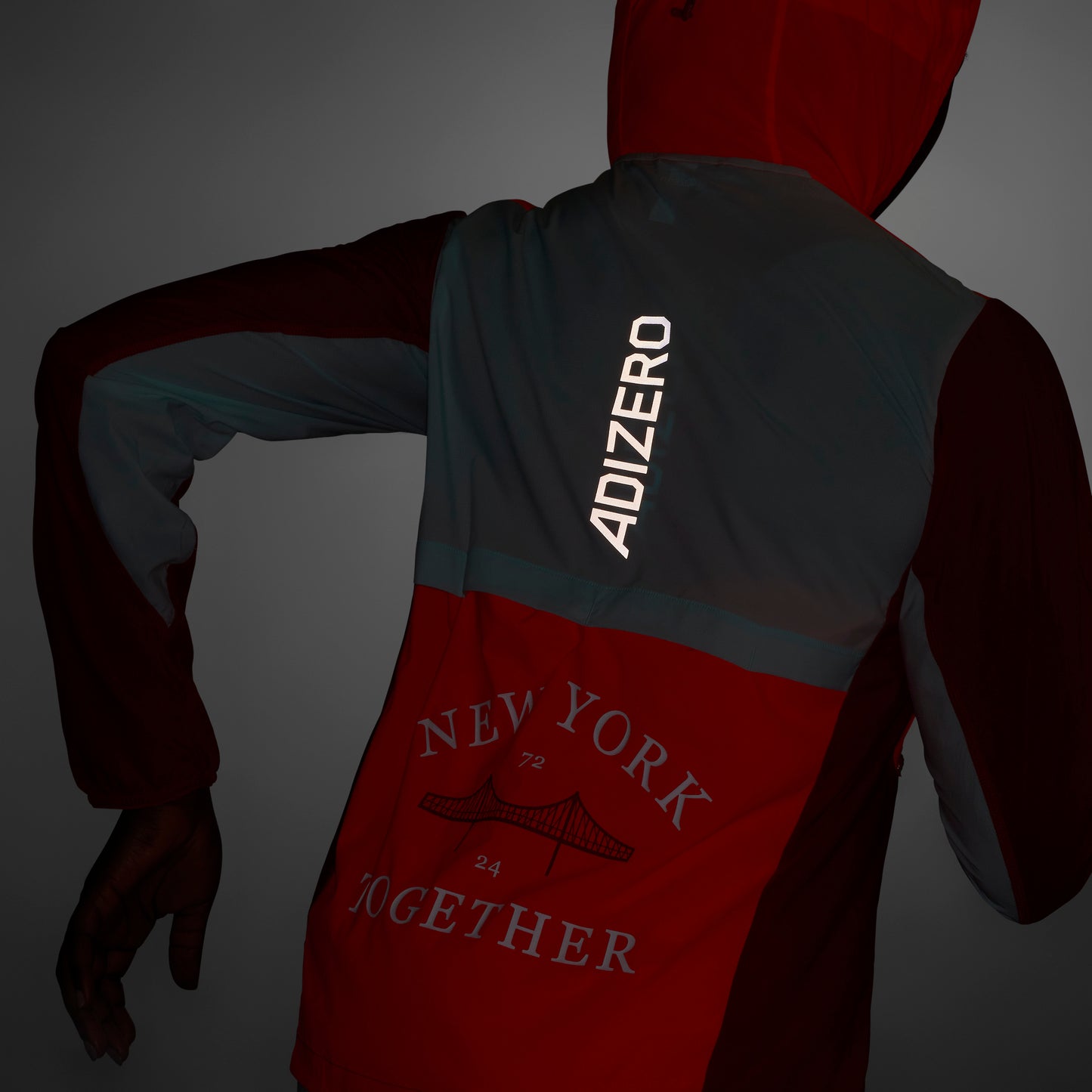 adidas NYC Jacket | Better Scarlet / Semi Flash Aqua / App Solar Red | Womens