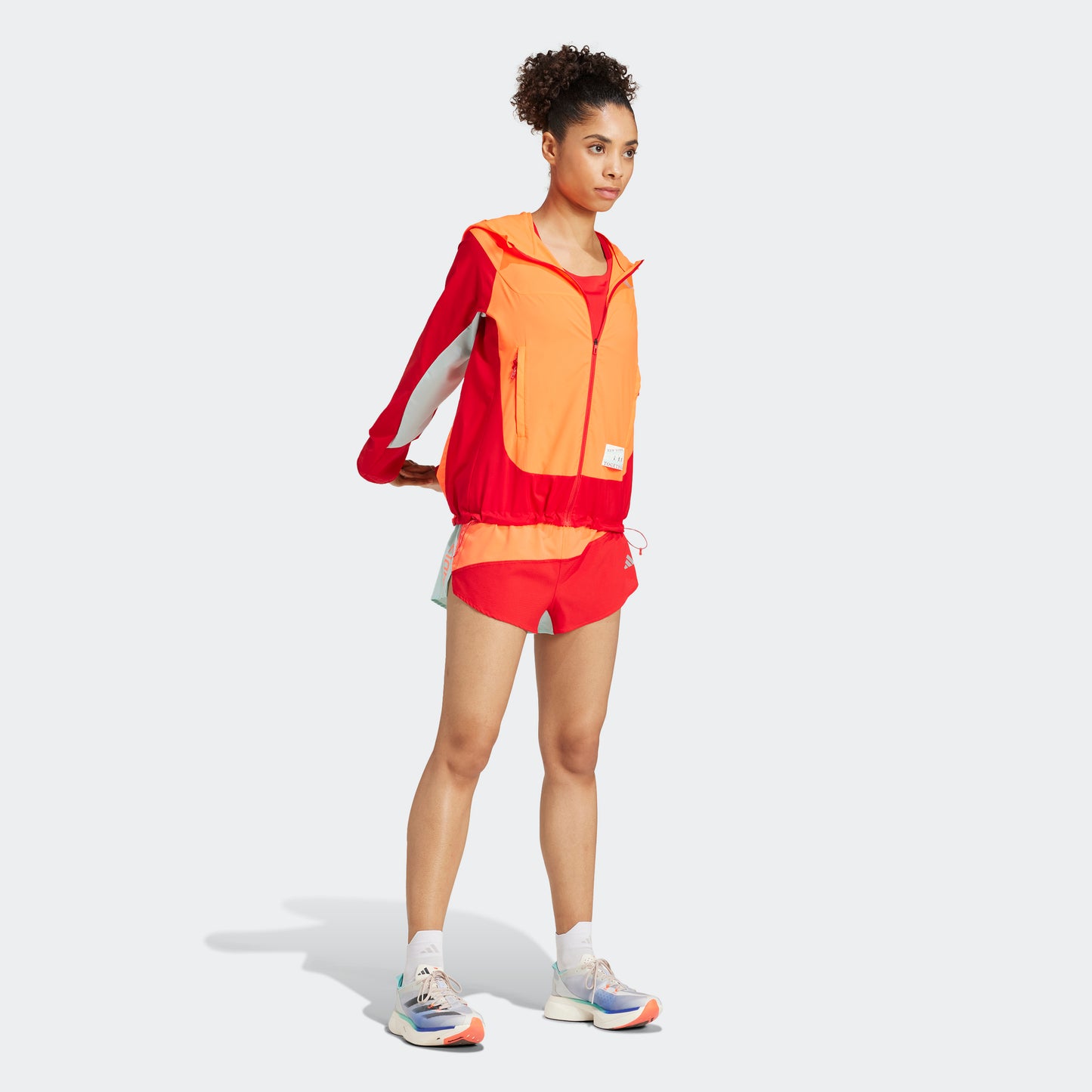 adidas NYC Jacket | Better Scarlet / Semi Flash Aqua / App Solar Red | Womens