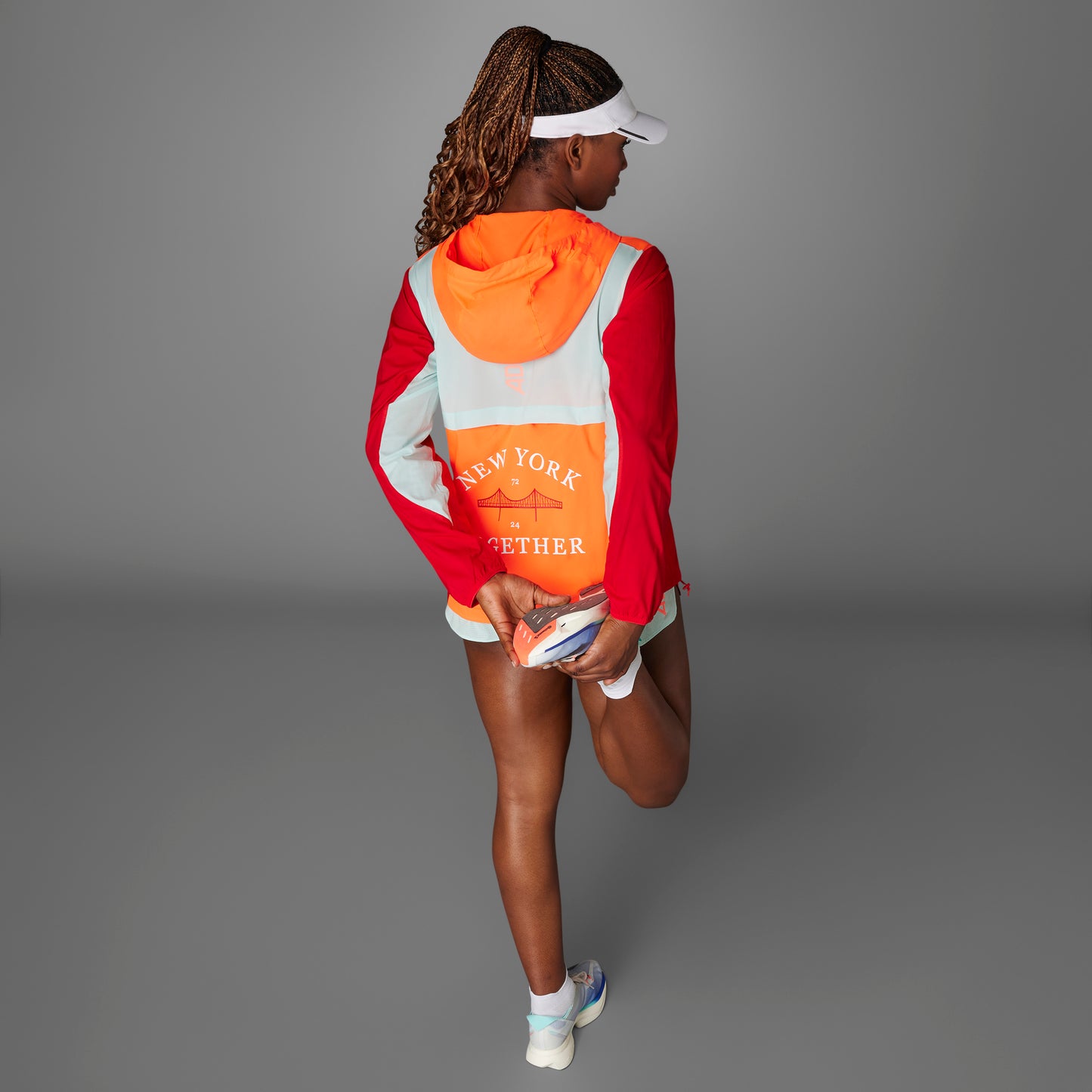 adidas NYC Jacket | Better Scarlet / Semi Flash Aqua / App Solar Red | Womens