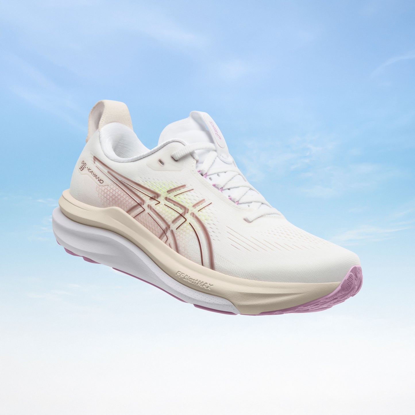 Asics Gel-Kayano 33 | White / Hazy Lilac | Womens