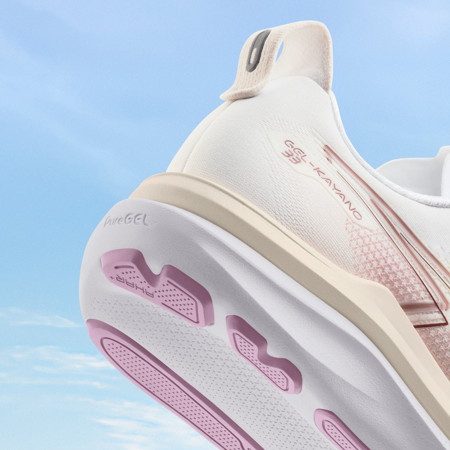 Asics Gel-Kayano 33 | White / Hazy Lilac | Womens