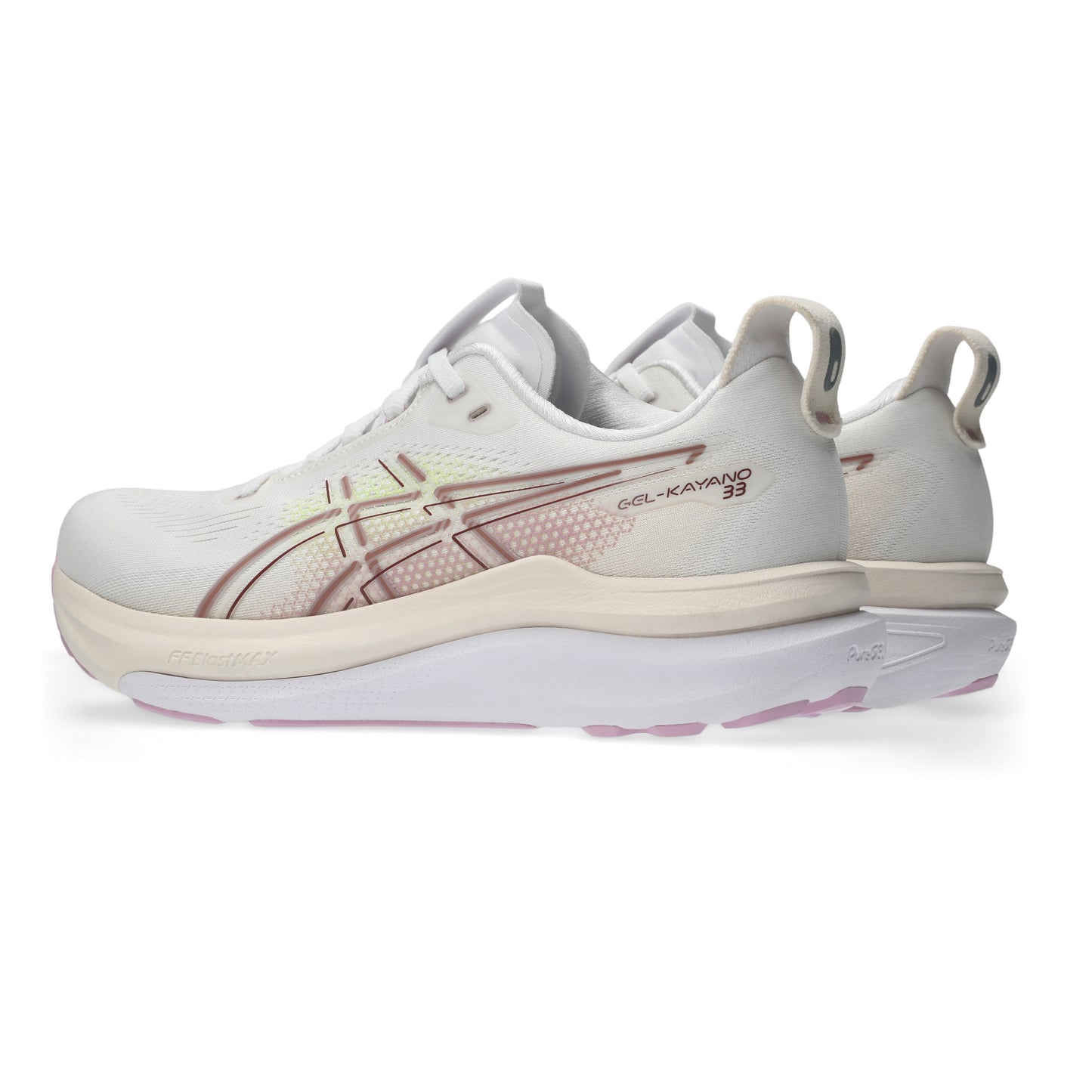 Asics Gel-Kayano 33 | White / Hazy Lilac | Womens