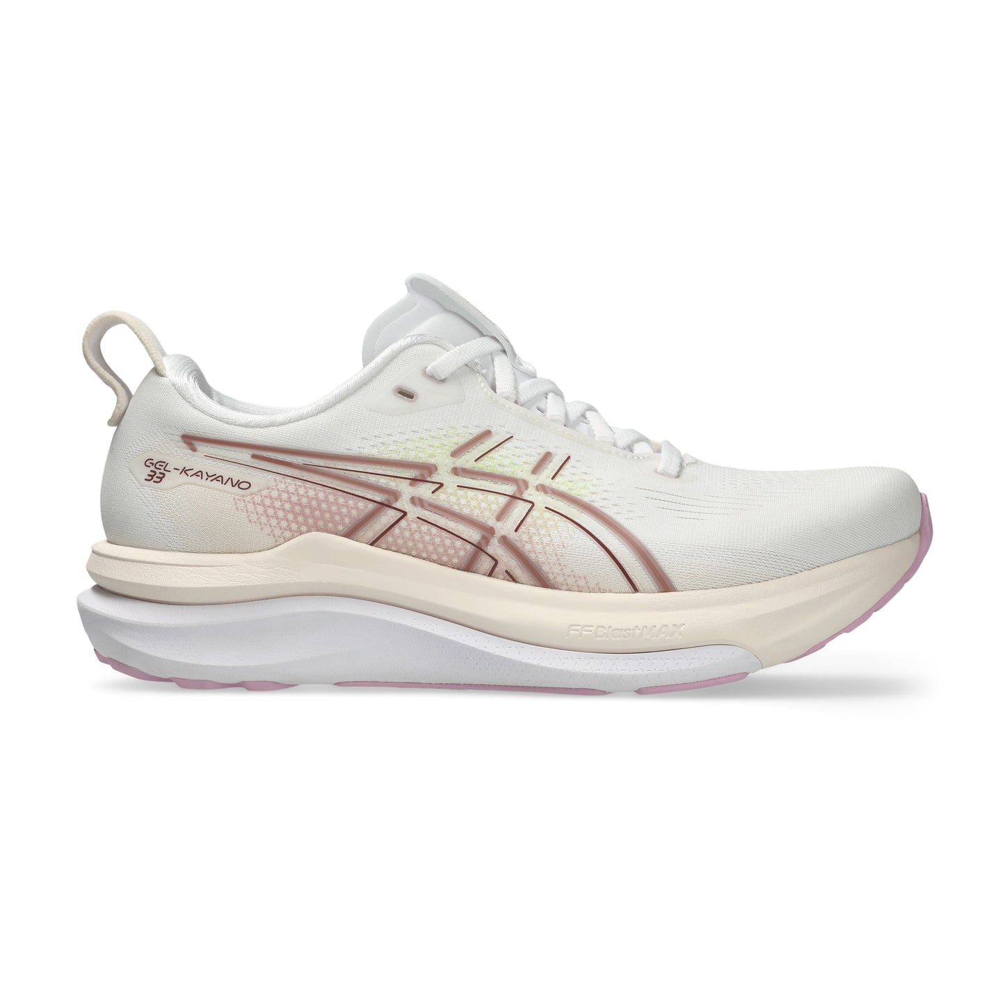 Asics Gel-Kayano 33 | White / Hazy Lilac | Womens