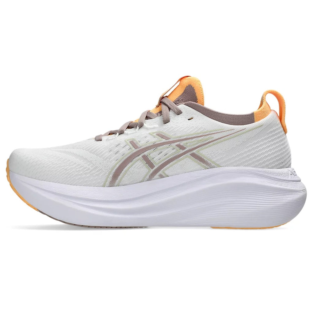 Asics Gel-Nimbus 27 | White / Fawn | Womens