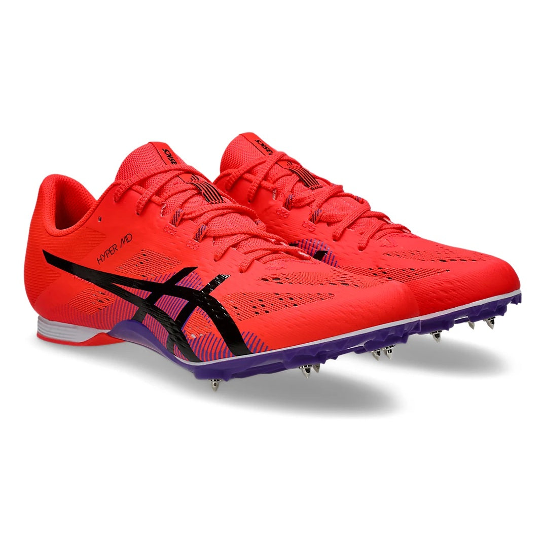 Asics Hyper MD 8 Spikes | Flash Red / Black | Unisex