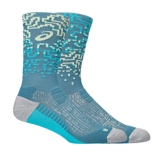 Asics Performance Run Crew Sock | Foggy Teal / Energy Aqua