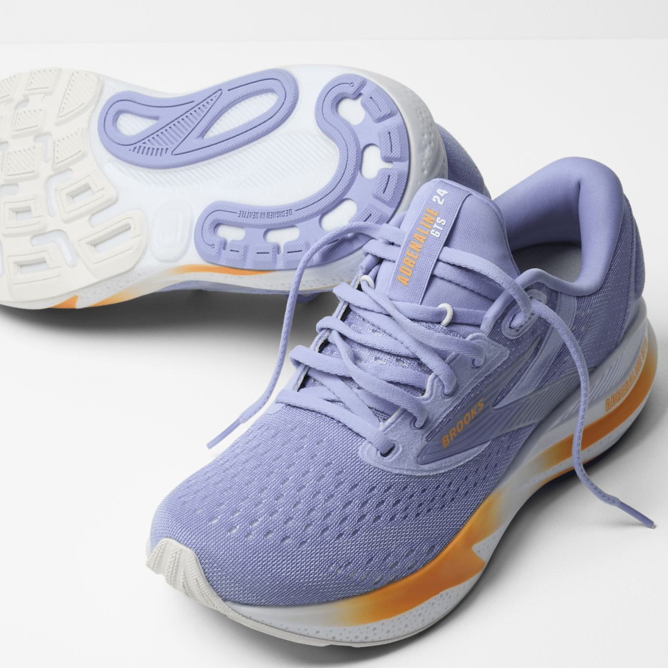Brooks Adrenaline GTS 24 | Blue Heron / White / Orange | Womens