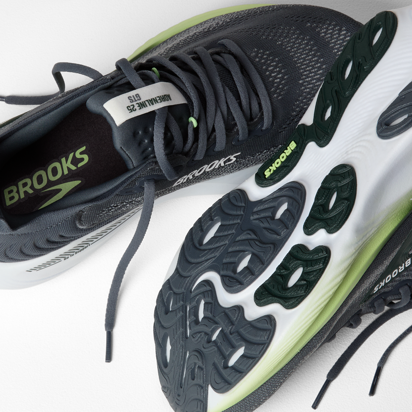 Brooks Adrenaline GTS 25 | Grey / Paradise Green / Spruce | Mens