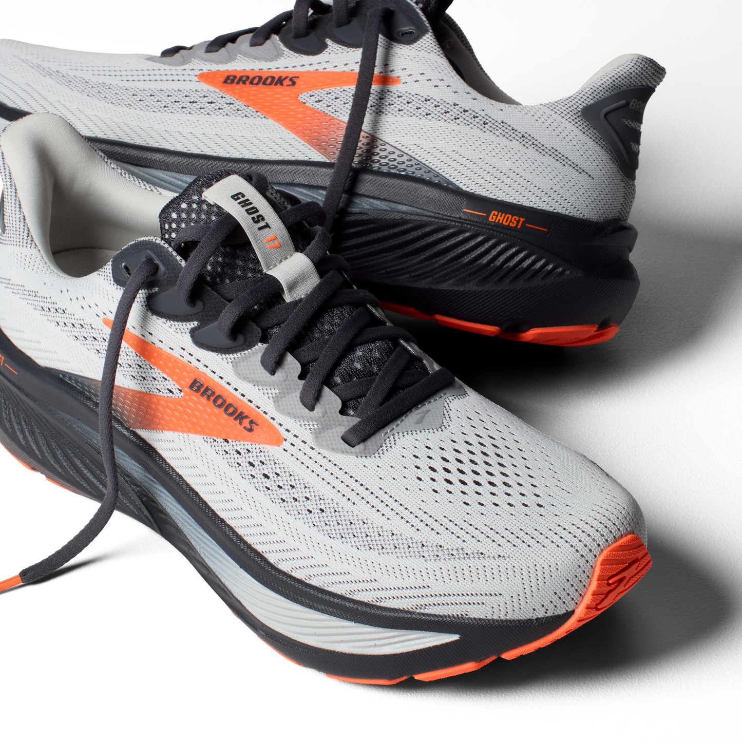 Brooks Ghost 17 | Oyster Mushroom / Orange / Ebony | Mens