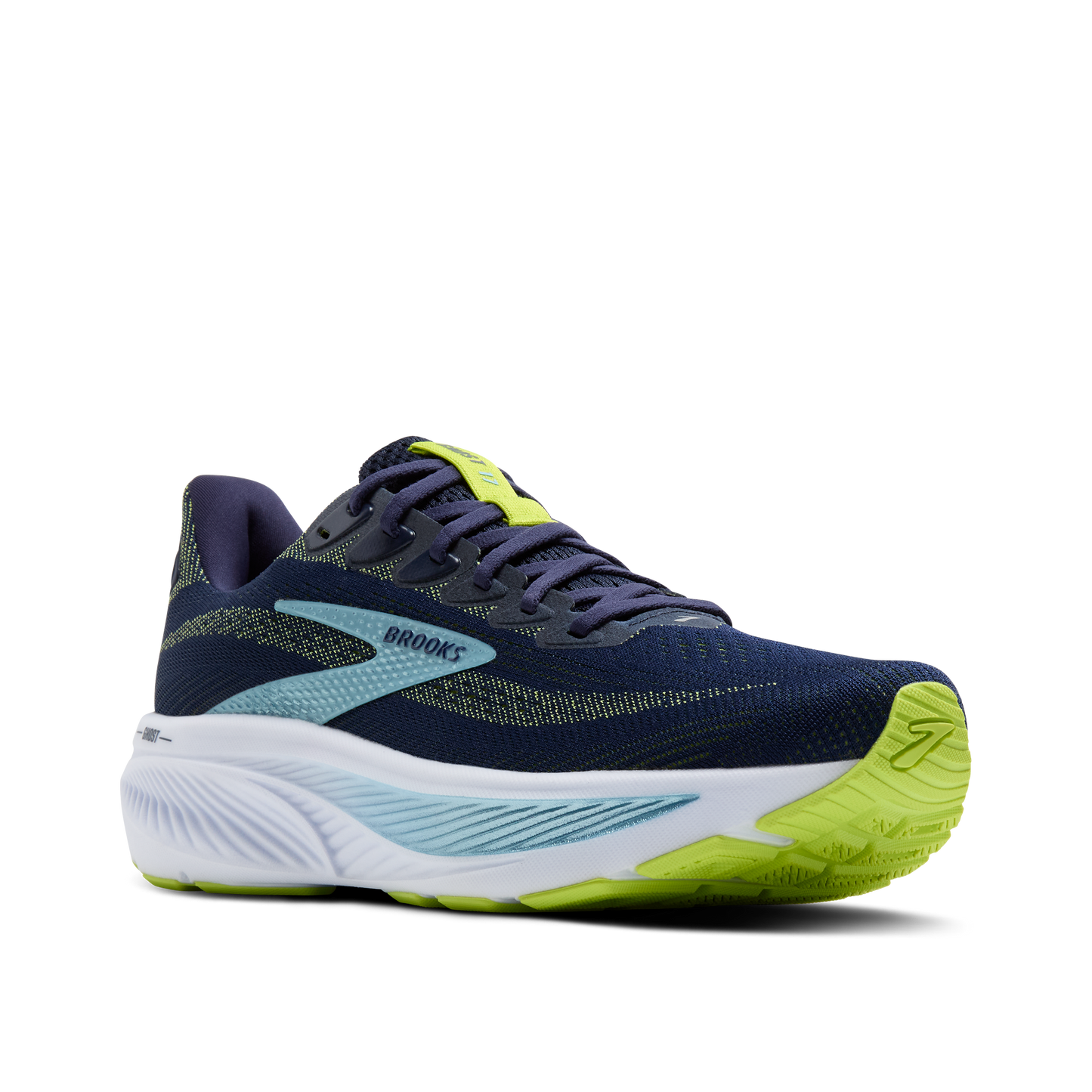 Brooks Ghost 17 | Peacoat / Lime / Blue | Mens