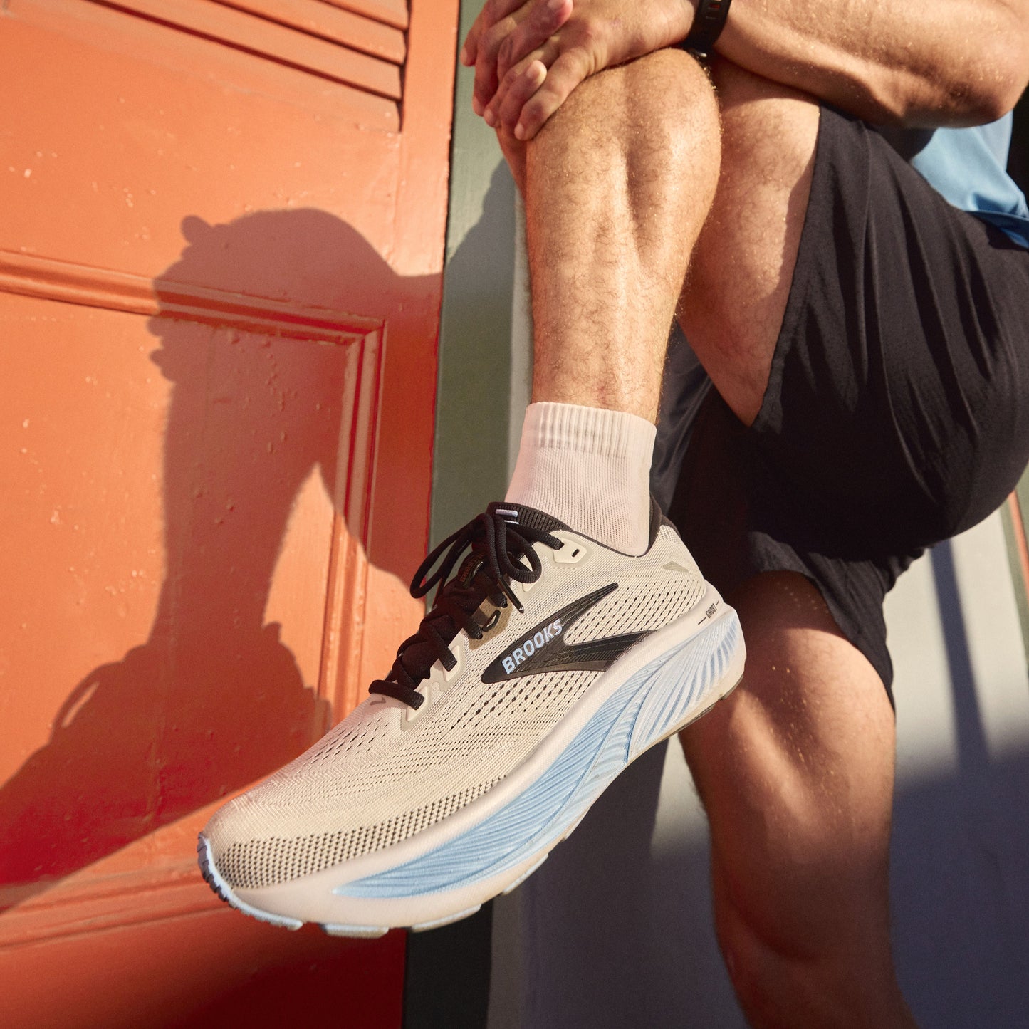 Brooks Ghost 18 Wide | White / Black / Open Air | Mens