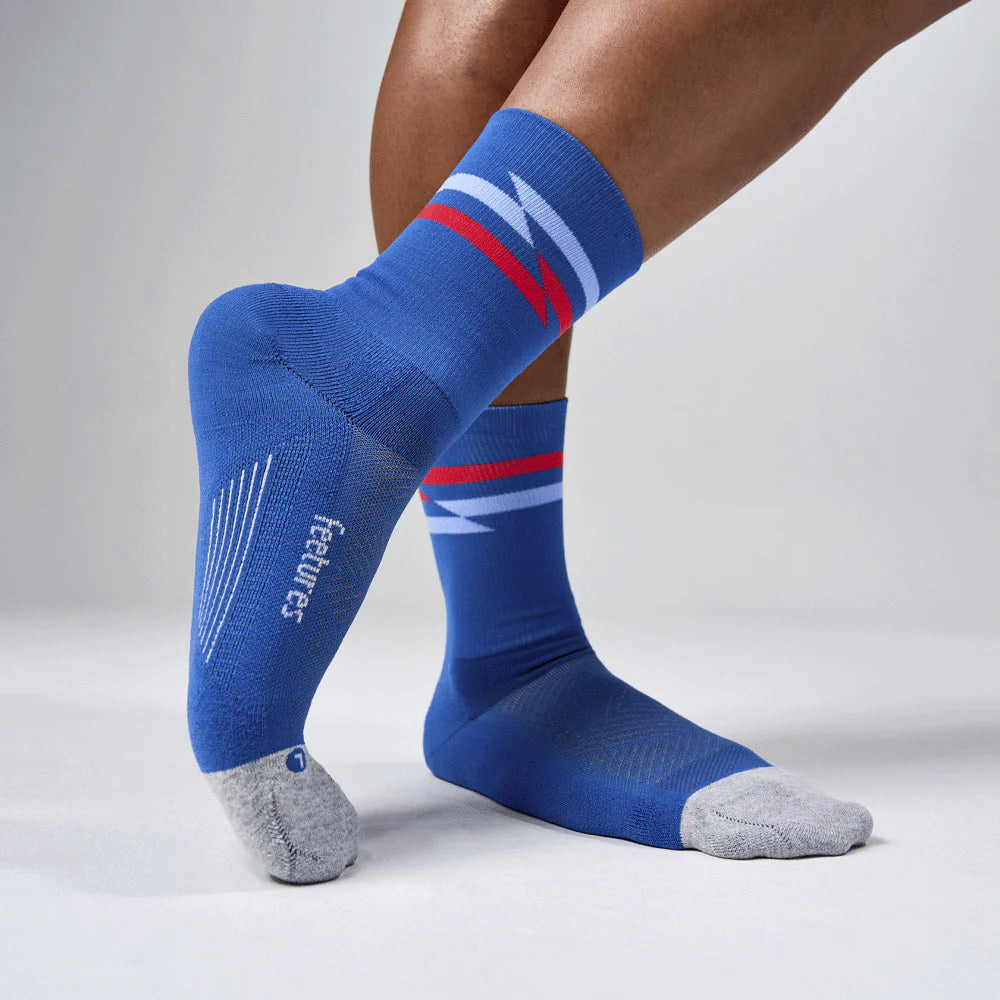 Feetures Elite | Light Cushion | Mini-Crew | Blue Track
