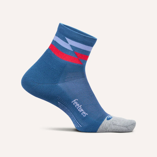 Feetures Elite | Light Cushion | Quarter Length | Blue Track
