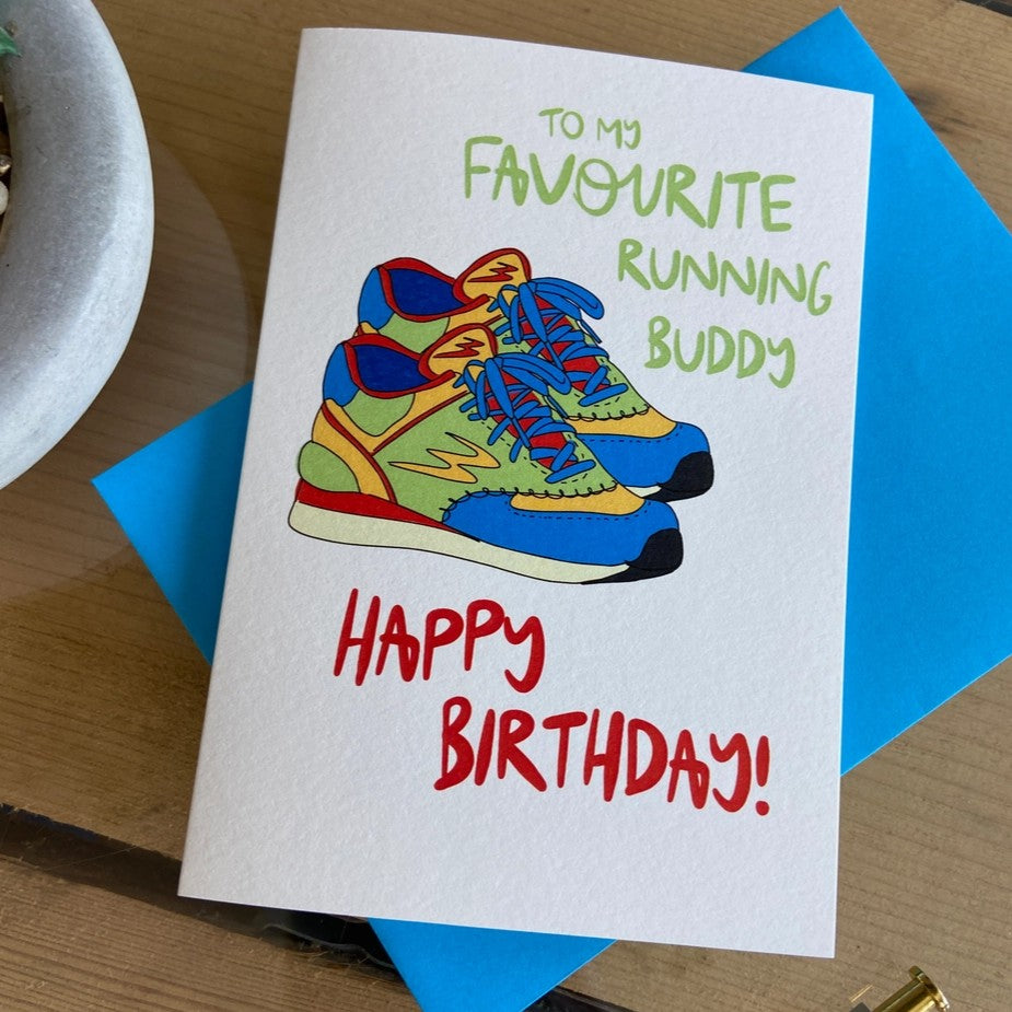 Happy Birthday Favourite Running Buddy | Greeting Card