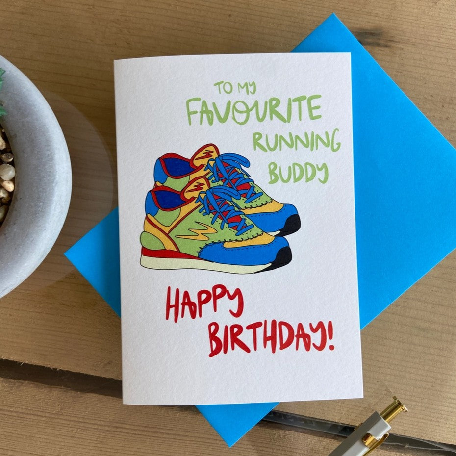 Happy Birthday Favourite Running Buddy | Greeting Card