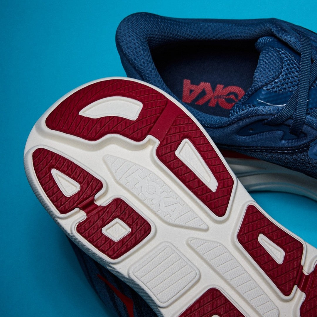 Hoka Bondi 9 Wide | Thunder Cloud / Vermillion | Mens