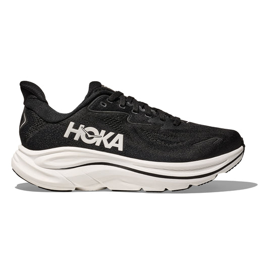 Hoka Clifton 10 Extra Wide (4E) | Black / White | Mens
