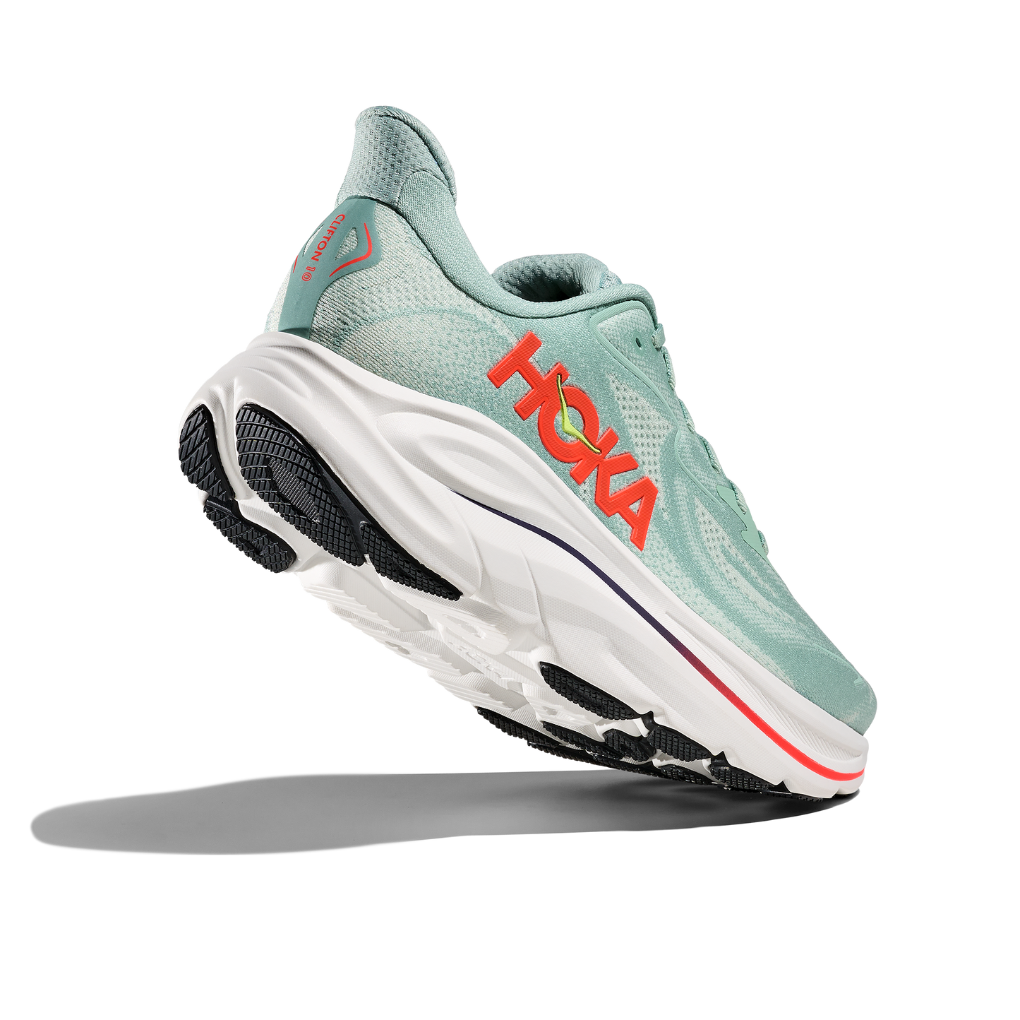 Hoka Clifton 10 | Sage / Neon Flame | Mens