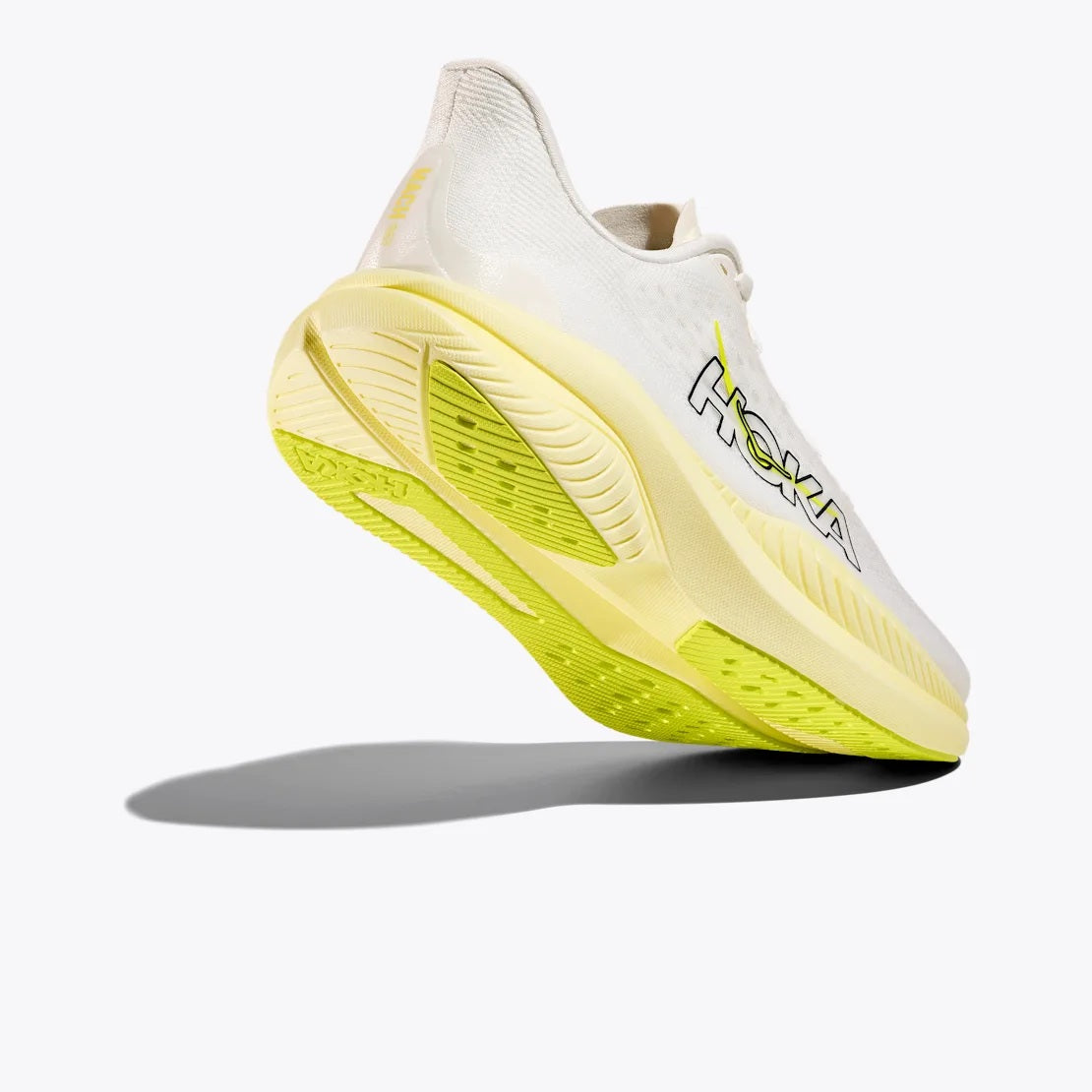 Hoka Mach 6 | White / Neon Hoka Citrus | Womens