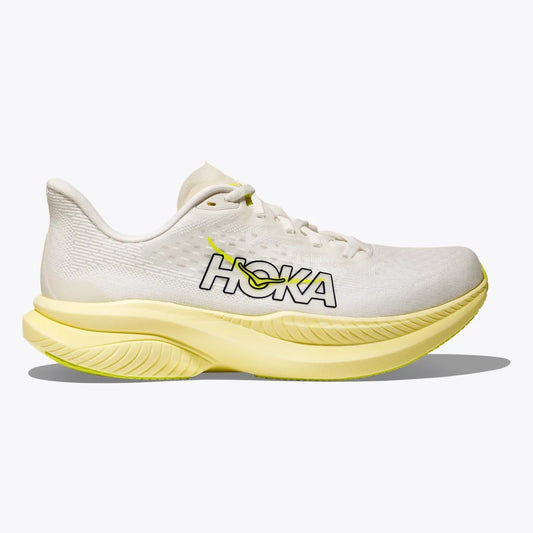 Hoka Mach 6 | White / Neon Hoka Citrus | Womens